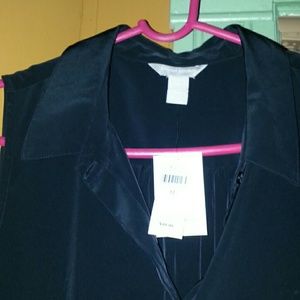 banana republic black satin dress